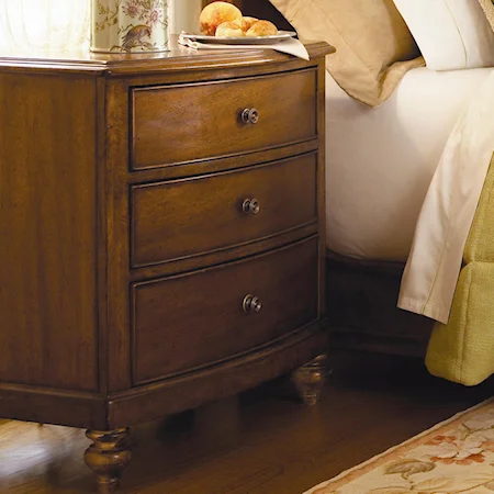 Three Drawer Nightstand with Power Outlet